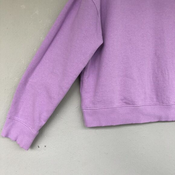 Pact Dreamer Sweatshirt Women L Lilac Boxy Organic Cotton Minimalist Boxy Casual - Picture 8 of 12